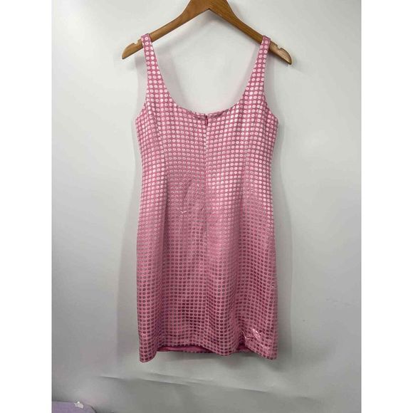 J Crew Pink Polka Dot Sleeveless Sheath Dress‎ Size 4 - Picture 4 of 4